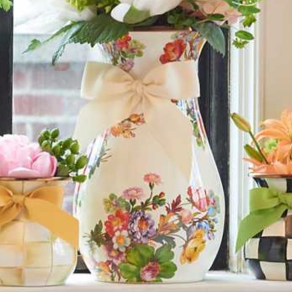 Never Used! Makenzie-Child’s Steel Vase